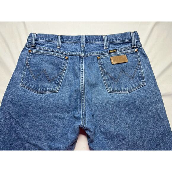 Wrangler 13MWZ Men's Regular Fit Straight Leg Western Blue Jeans - Size 38x29.5 - Picture 4 of 5